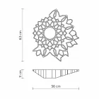 Drita e tavanit Applique në Technopolymer Bardhë ose Ari Design 2 Madhësitë - Katedralja Viadurini