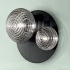 Llambë muri në xham të fryrë me strukturë metalike - dallëndyshe Viadurini