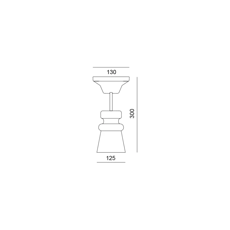 Llambë tavani e punuar me dorë në Majolica dhe Alumini Prodhuar në Itali - Toscot Battersea Viadurini