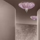 Llambë tavani veneciane prej xhami dhe metali e punuar me dorë e prodhuar në Itali - Fabiana Viadurini