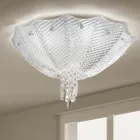 Llambë tavani veneciane prej xhami dhe metali e punuar me dorë e prodhuar në Itali - Fabiana Viadurini