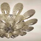 Llambë tavani artizanale në xham të tymosur venecian, prodhuar në Itali - Minos Viadurini