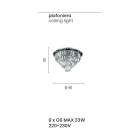 Llamba tavani klasike prej metali ari dhe varëse kristali luksoze - Jerome Viadurini