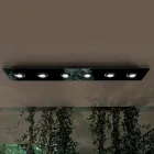 Ndriçues Tavani me Pllakë Xhami të Sheshtë me Ulje - Kora Viadurini