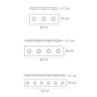 Ndriçues Tavani me Pllakë Xhami të Sheshtë me Ulje - Kora Viadurini