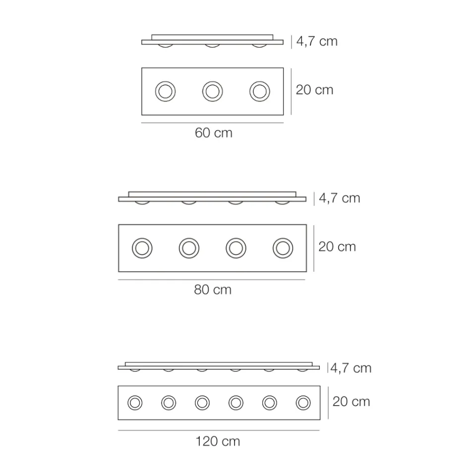 Ndriçues Tavani me Pllakë Xhami të Sheshtë me Ulje - Kora Viadurini