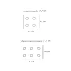 Dritë Tavani me Pllakë Xhami të Sheshtë me Ulje Prodhuar në Itali - Kora Viadurini