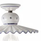 Llamba tavani prej qeramike artizanale e dekoruar me dore 2 permasa - Rome Viadurini