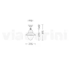 Llambë tavani alumini në stilin e cilësisë së mirë e prodhuar në Itali - Cassandra Viadurini