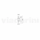 Llambë tavani në natyrë në alumin të ngordhur të bërë në Itali, Anika Viadurini