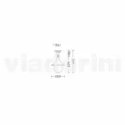 Llambë tavani kopshti në alumin alumini të ngordhur të bërë në Itali, Anusca Viadurini