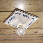 Llamba e tavanit fshatar bërë nga qeramika Trieste nga Ferroluce Viadurini