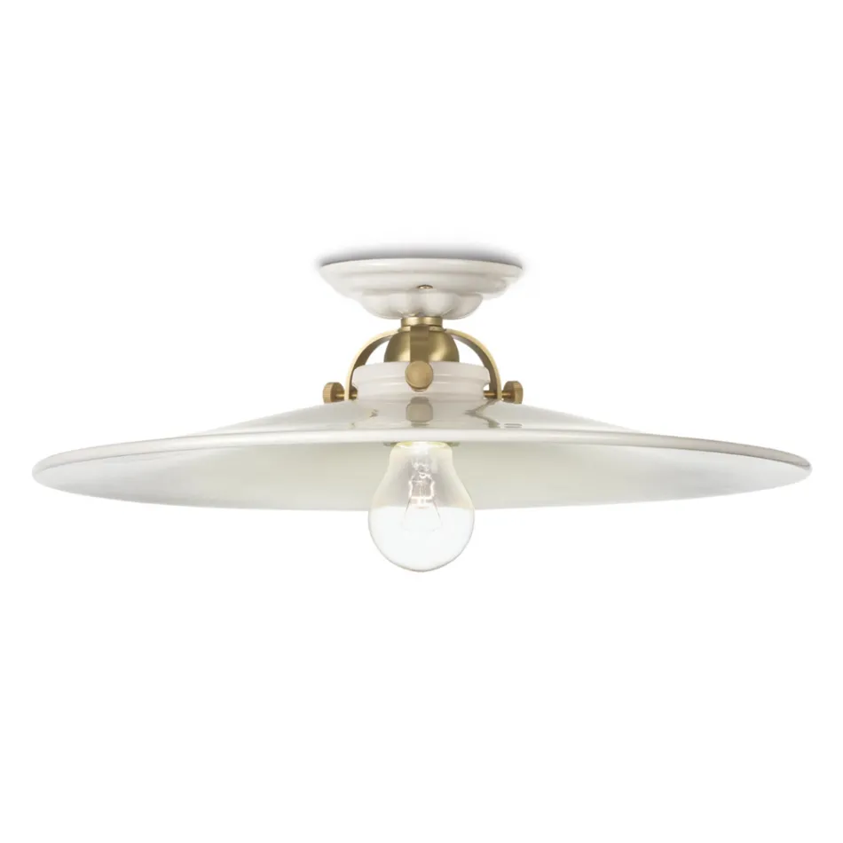 Dritë qeramike e dizajnit Rustic dritë e bërë në Itali nga Ferroluce Viadurini