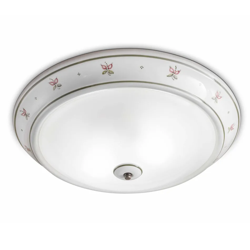 Llambë tavoline e rrumbullakët qeramike e bërë në Itali nga Ferroluce Viadurini