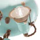 dizajn llambë tavani me tre drita ndriçimi të stilit industrial Allison Ferroluce Viadurini