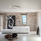 Llambë tavani e dhomës së ndenjes me dizajn modern në suva të bardhë Matt - jamball Viadurini
