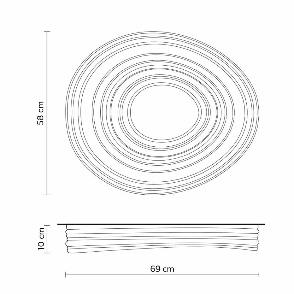 Llambë tavani e dhomës së ndenjes me dizajn modern në suva të bardhë Matt - jamball Viadurini