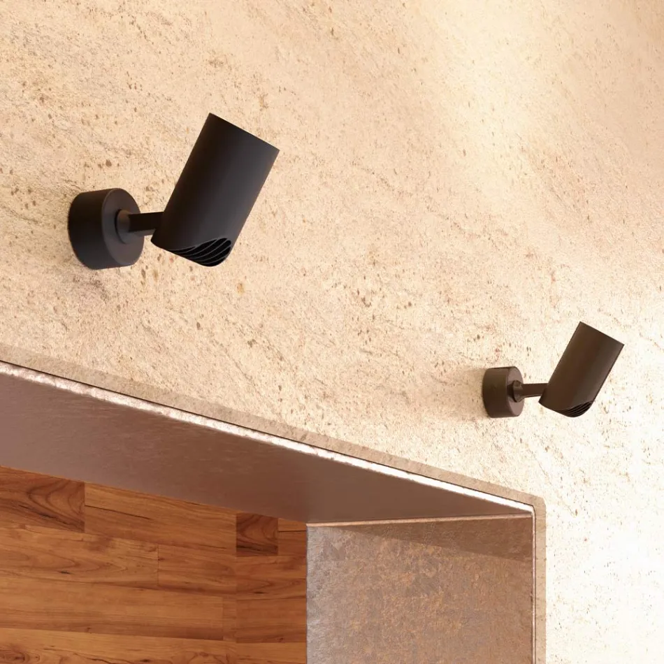 Drita e rregullueshme e tavanit në Spotlight në 4 copë alumini të bardhë ose të zi - Lazzaro Viadurini