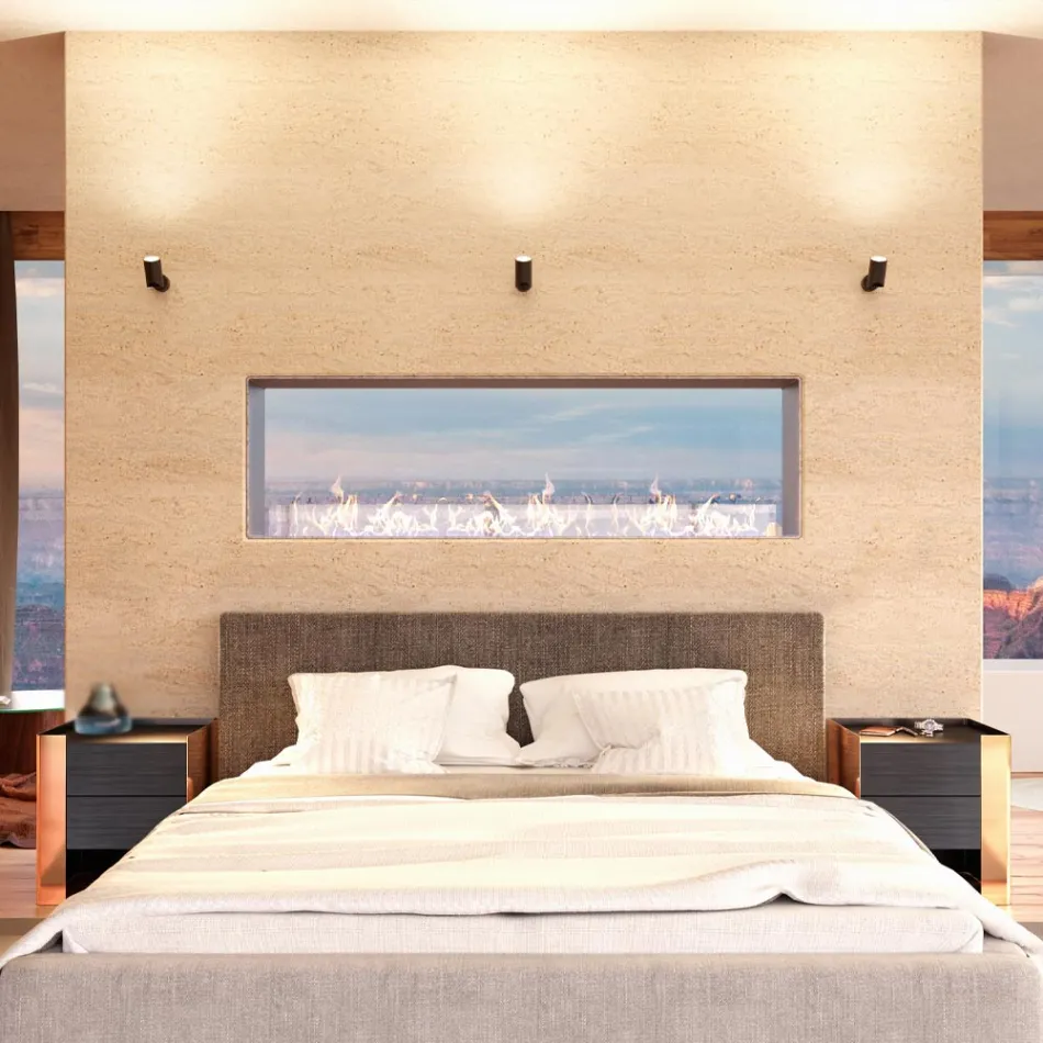 Drita e rregullueshme e tavanit në Spotlight në 4 copë alumini të bardhë ose të zi - Lazzaro Viadurini