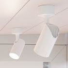 Drita e rregullueshme e tavanit në Spotlight në 4 copë alumini të bardhë ose të zi - Lazzaro Viadurini