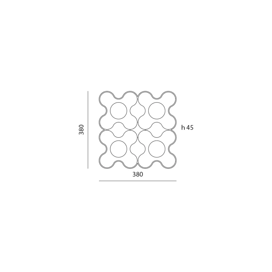 Llambë tavani me ngjyrë qeramike e punuar me dorë në Itali - Tërfil Toscot Viadurini