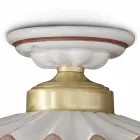 Llambë tavani qeramike me shkëlqim dhe buzë e lyer me dorë - Laquila Viadurini