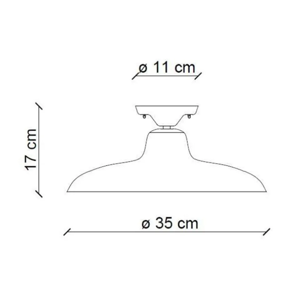 Llampa tavani prej qeramike dhe hekuri të zezë me dizajn Industrial Vintage - Bew Viadurini