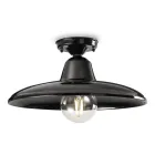 Llampa tavani prej qeramike dhe hekuri të zezë me dizajn Industrial Vintage - Bew Viadurini