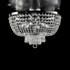 Llambë tavani prej hekuri dhe ari me gurë të çmuar të prodhuar në Itali për dekorim të brendshëm - Austri Viadurini