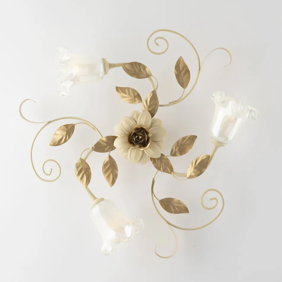 Ndriçues tavani prej hekuri të llakuar me ngjyrë fildishi i prodhuar në Itali për dekor të brendshëm - Marrakesh Viadurini