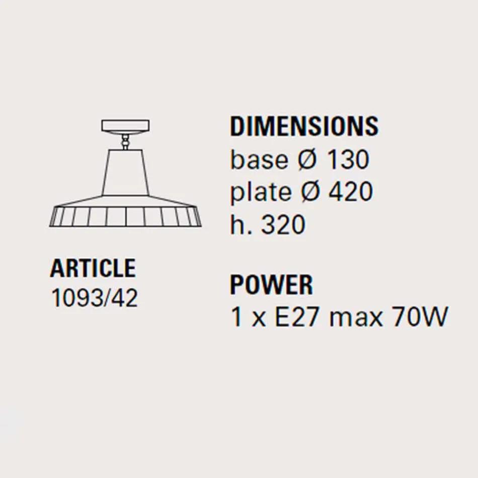 Llambë tavani në majolica Toscan dhe bronzi, 42 cm, Rossi - Toscot Viadurini