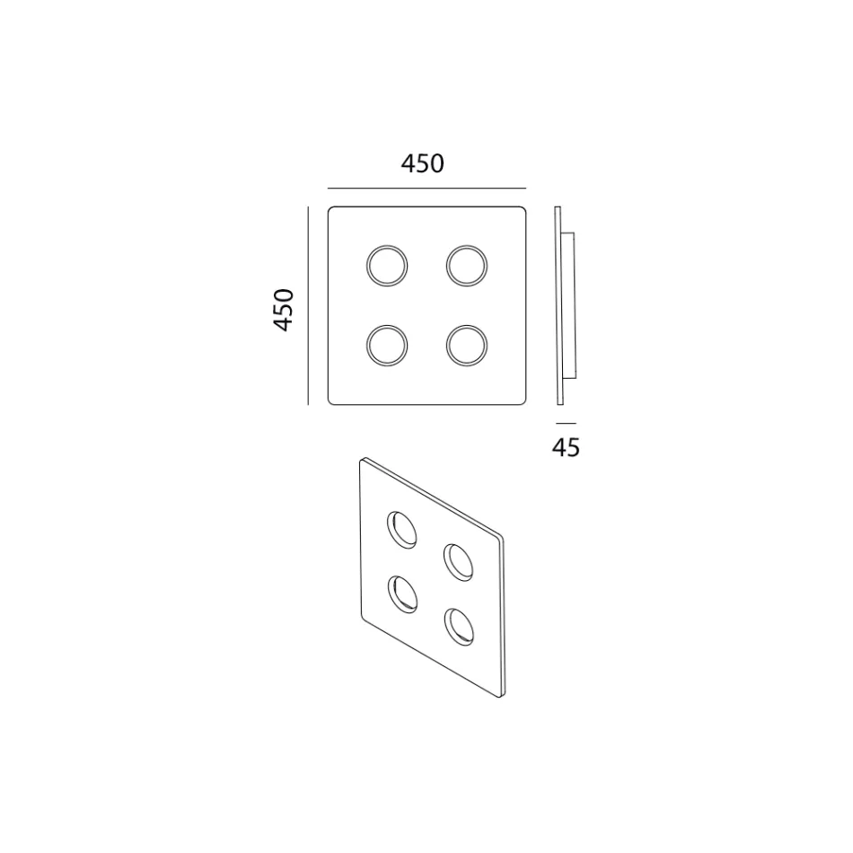 Llambë tavani e lustruar Majolica e prodhuar në Itali - Toscot Vivaldi Viadurini