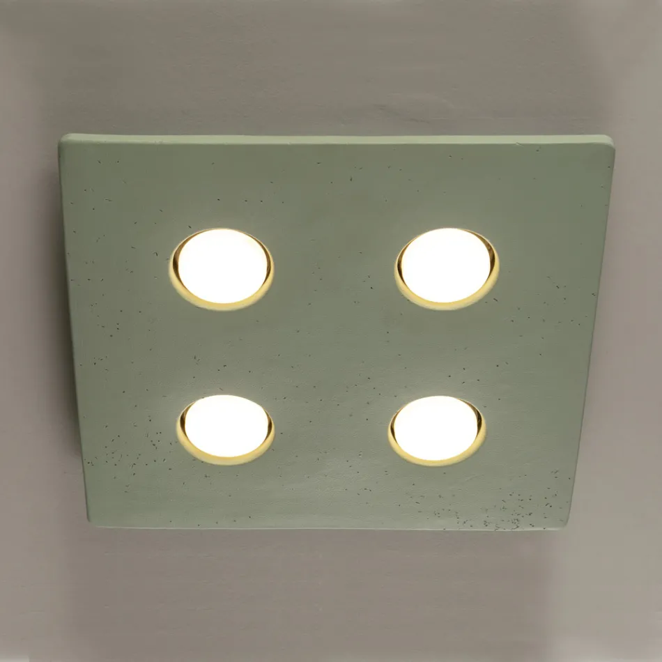 Llambë tavani e lustruar Majolica e prodhuar në Itali - Toscot Vivaldi Viadurini