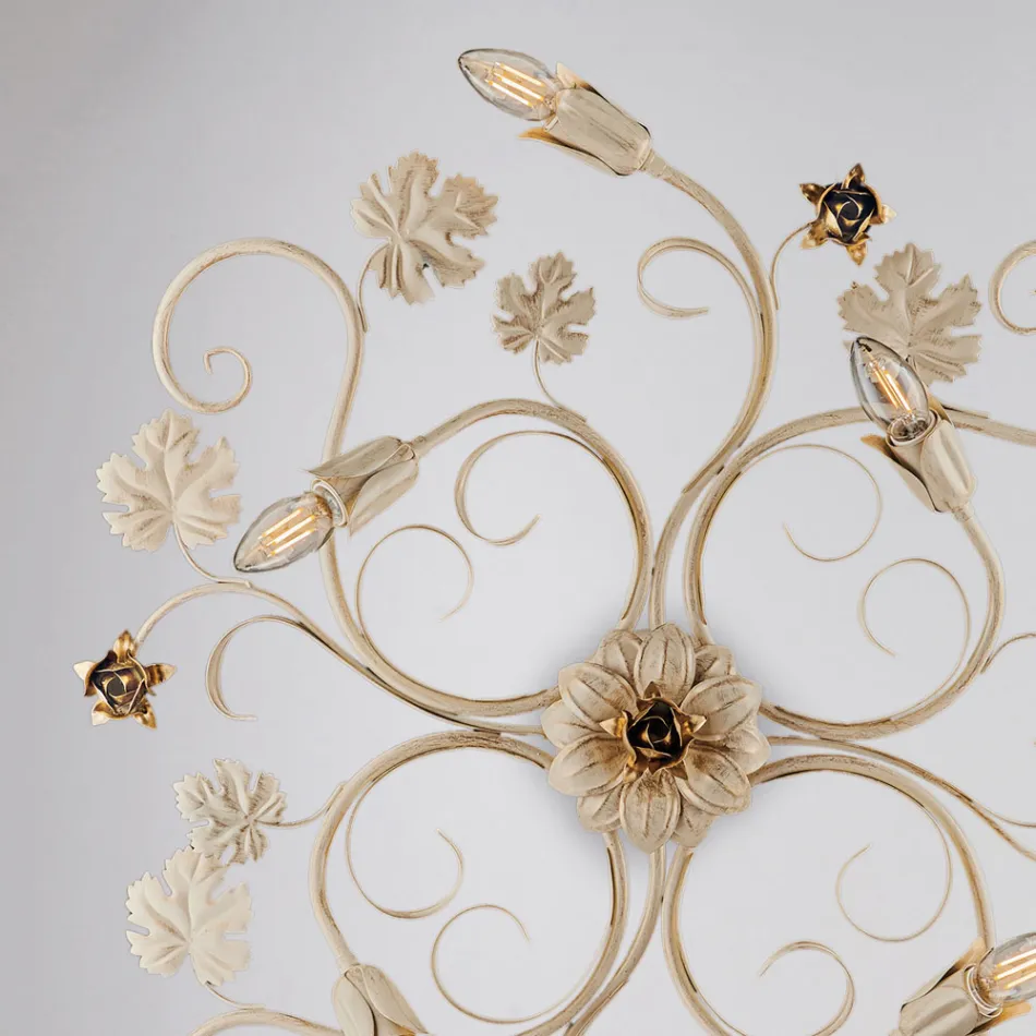 Llambë tavani LED kromi e prodhuar në Itali për hapësira moderne – Fiore Viadurini