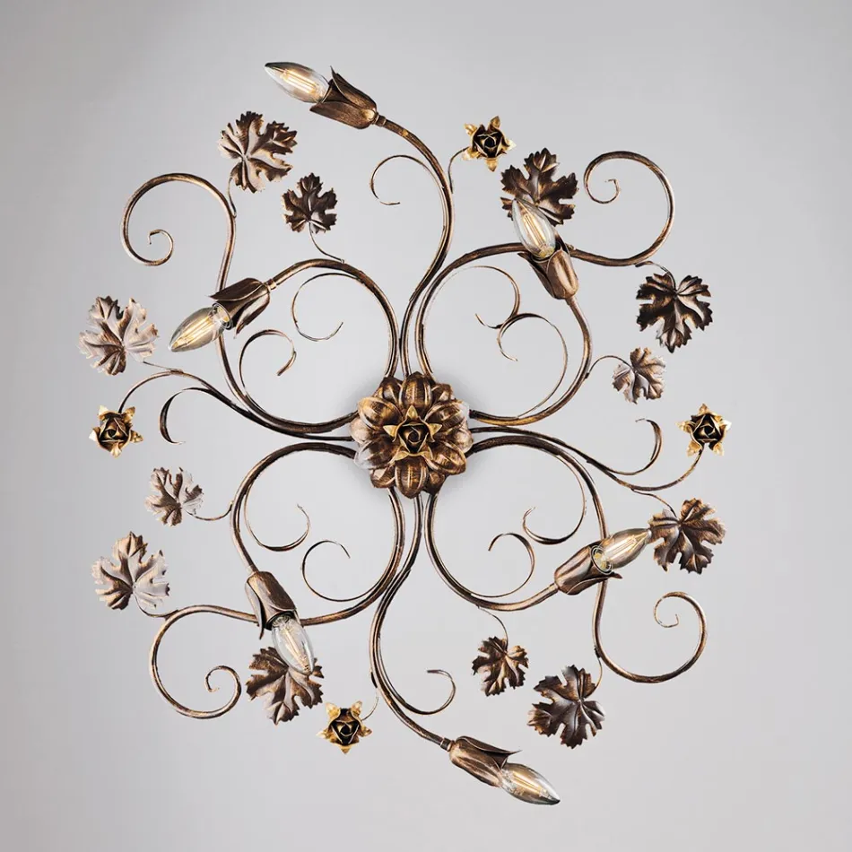 Llambë tavani LED kromi e prodhuar në Itali për hapësira moderne – Fiore Viadurini