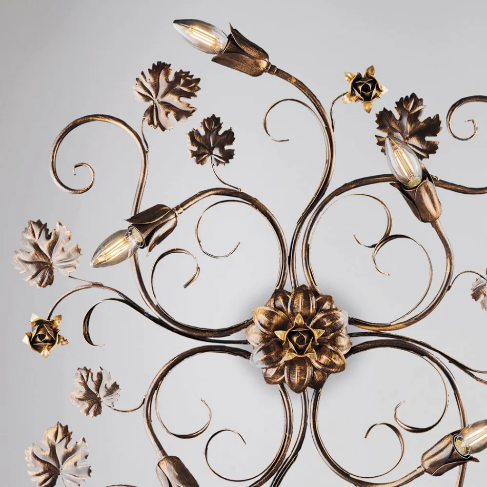 Llambë tavani LED kromi e prodhuar në Itali për hapësira moderne – Fiore Viadurini