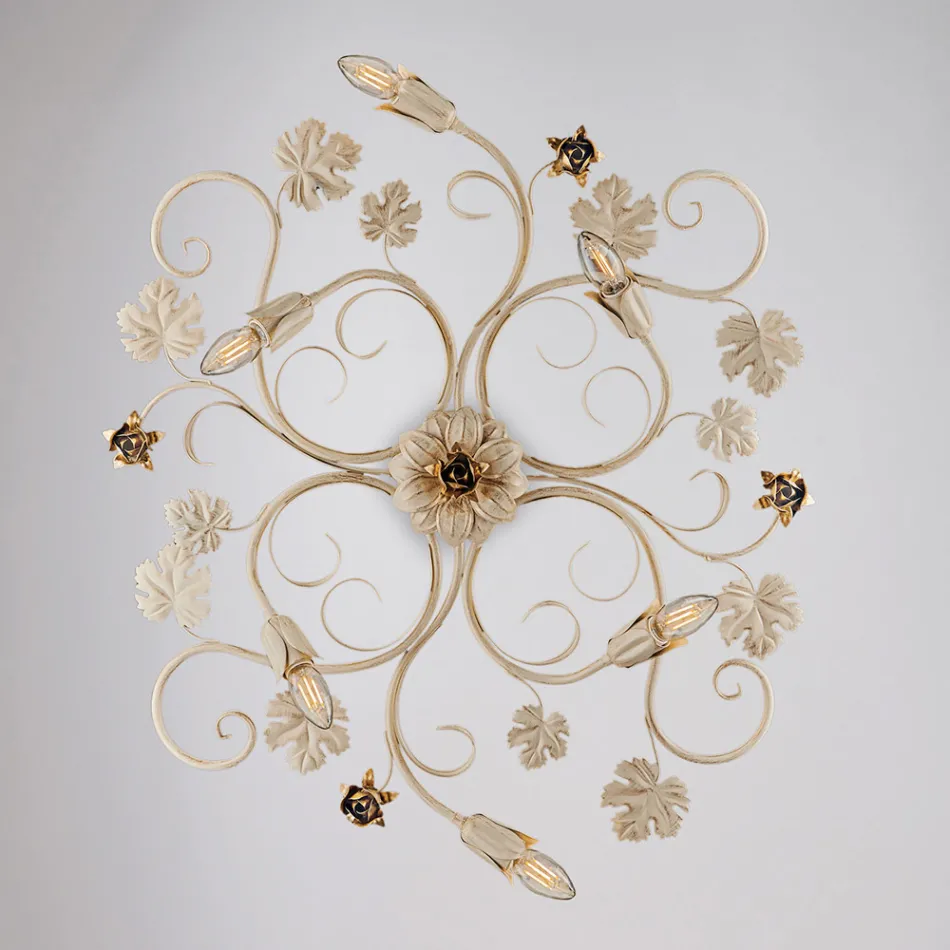 Llambë tavani LED kromi e prodhuar në Itali për hapësira moderne – Fiore Viadurini