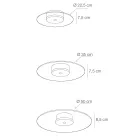 Ndriçues Tavani Metalik me Difuzor Pleksiglasi me Pika të Mikro-Pika - Nora Viadurini