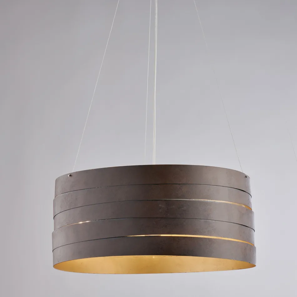 Llambë tavani prej metali dhe qelqi për një dritë të shpërndarë dhe harmonike – Melograno Viadurini