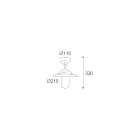 Llambë tavani e jashtme prej bronzi klasike, xham transparent IP44 - Elfico Viadurini