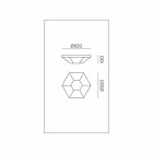 Llambë tavani prej bronzi dhe xhami të ndezur të cilësisë së mirë 2 Madhësitë - Hardcover nga Il Fanale Viadurini