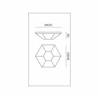 Llambë tavani prej bronzi dhe xhami të ndezur të cilësisë së mirë 2 Madhësitë - Hardcover nga Il Fanale Viadurini