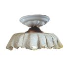 Llamba tavani qeramike e punuar me dore me efekt pëlhure dhe metali - Modena Viadurini