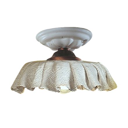 Llamba tavani qeramike e punuar me dore me efekt pëlhure dhe metali - Modena Viadurini