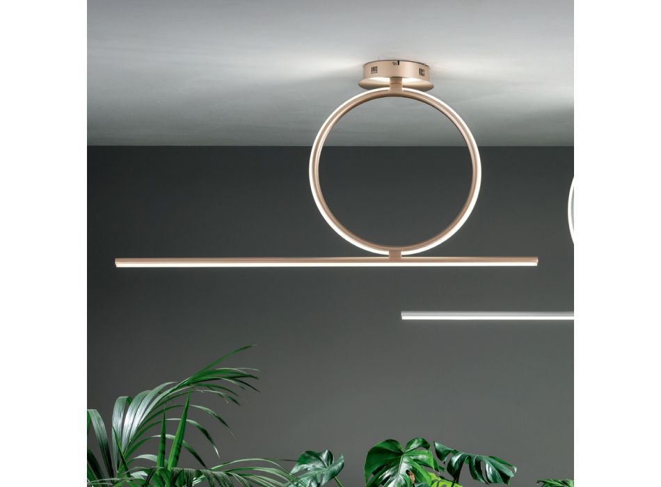 Dritë tavani metalike LED me errësim me difuzues silikoni - Marmore Viadurini