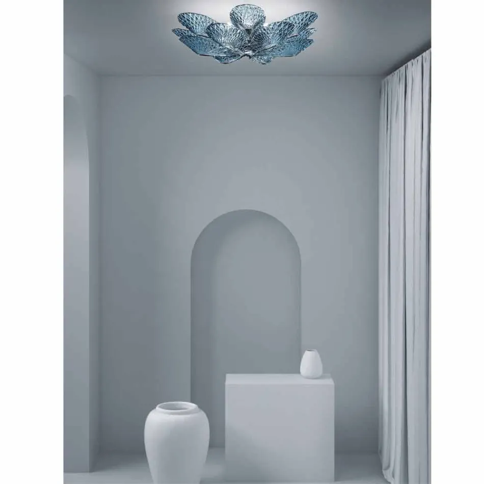 Llambë Tavani Xhami Moderne Venedikase e punuar me dorë në Itali - Minos Viadurini