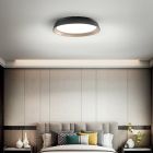 Llamba tavani e rrumbullakët LED me dizajn modern metalik të zi dhe ari - Rondola Viadurini