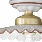 Llambë tavanesh qeramike e dizajnit fshatar L'Aquila nga Ferroluce Viadurini