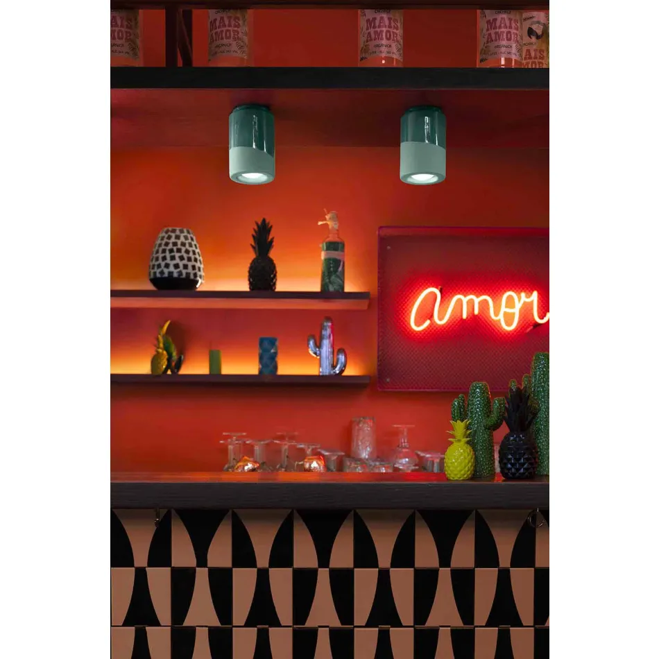 Llambë tavanesh e cilësisë së mirë në qeramikë të bërë në Itali - Ferroluce Pi Viadurini