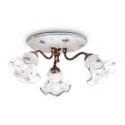 Llamba tavani artizanale e cilësisë së mirë me hekur dhe qeramikë e dekoruar me dorë - Chieti Viadurini